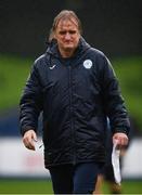 4 August 2020; Finn Harps manager Ollie Horgan at half-time of the SSE Airtricity League Premier Division match between Finn Harps and Shelbourne at Finn Park in Ballybofey, Donegal. Photo by Harry Murphy/Sportsfile