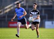 14 August 2020; Shealan Johnston of Kilcoo in action against Shane O'Hare of Mayobridge during the Down County Senior Club Football Championship Round 1 match between Kilcoo and Mayobridge at Páirc Esler in Newry, Down. Photo by Piaras Ó Mídheach/Sportsfile