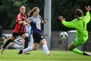 15 August 2020; Aoife Thompson of Galway WFC goes past Rugile Auskalnyte of Bohemians on her way to scoring her side's first goal during the Women's National League match between Bohemians and Galway WFC at Oscar Traynor Centre in Dublin. Photo by Sam Barnes/Sportsfile