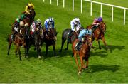 23 August 2020; Half Nutz, with Wayne Lordan up, leads the field on their way to winning the Weatherbys GSB Handicap at Naas Racecourse in Naas, Kildare. Photo by Seb Daly/Sportsfile