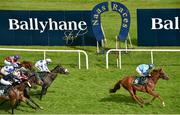 23 August 2020; Half Nutz, right, with Wayne Lordan up, passes the post ahead of the field to win the Weatherbys GSB Handicap at Naas Racecourse in Naas, Kildare. Photo by Seb Daly/Sportsfile