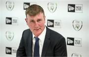 24 August 2020; Republic of Ireland manager Stephen Kenny during a press conference following his squad announcement at JACC Headquarters in Dublin as the FAI unveiled a new six-year partnership with the New Era brand of headwear and leisurewear. Photo by Stephen McCarthy/Sportsfile