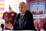 24 August 2020; Newly appointed Galway United manager John Caulfield speaks to the media at Shearwater Hotel in Ballinasloe, Galway. Photo by Harry Murphy/Sportsfile
