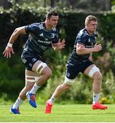 24 August 2020; Dan Leavy, right, and James Ryan during Leinster Rugby squad training at UCD in Dublin. Photo by Ramsey Cardy/Sportsfile