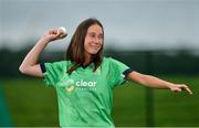 27 August 2020; Orla Prendergast during the Cricket Ireland Clear Currency sponsorship announcement at the High Performance Training Centre on the Sport Ireland Campus in Dublin. Photo by Seb Daly/Sportsfile