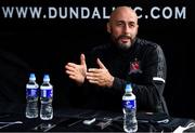26 August 2020; Newly appointed Dundalk interim head coach Filippo Giovagnoli during Dundalk FC press conference at Oriel Park in Dundalk, Louth. Photo by Ben McShane/Sportsfile