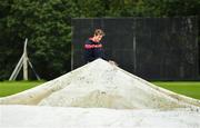 27 August 2020; Mark Adair of Northern Knights prior to the abandonment of the 2020 Test Triangle Inter-Provincial Series match between Northern Knights and Munster Reds at Stormont Cricket Club in Belfast. Photo by Seb Daly/Sportsfile