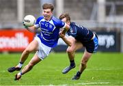 29 August 2020; Adam Fearon of Skerries Harps gets past Tom Lahiff of St Jude's during the Dublin County Senior Football Championship Quarter-Final match between St Jude's and Skerries Harps at Parnell Park in Dublin. Photo by Piaras Ó Mídheach/Sportsfile