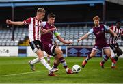 29 August 2020; Ciaron Harkin of Derry City scores his side's first goal during the Extra.ie FAI Cup Second Round match between Drogheda United and Derry City at United Park in Drogheda, Louth. Photo by Stephen McCarthy/Sportsfile