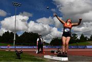 30 August 2020; Casey Mulvey of Inny Vale AC, Cavan, competing in the Women's Shot Put event during day four of the Irish Life Health National Senior and U23 Athletics Championships at Morton Stadium in Santry, Dublin. Photo by Sam Barnes/Sportsfile