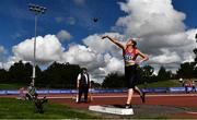 30 August 2020; Katherine O'Connor of Dundalk St. Gerards AC, Louth, competing in the Women's Shot Put event during day four of the Irish Life Health National Senior and U23 Athletics Championships at Morton Stadium in Santry, Dublin. Photo by Sam Barnes/Sportsfile