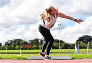 30 August 2020; Ciara Sheehy of Emerald AC, Limerick, competing in the Women's Shot Put event during day four of the Irish Life Health National Senior and U23 Athletics Championships at Morton Stadium in Santry, Dublin. Photo by Sam Barnes/Sportsfile