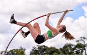 30 August 2020; Orla Coffey of Carraig-Na-Bhfear AC, Cork, on her way to winning the Women's Pole Vault event during day four of the Irish Life Health National Senior and U23 Athletics Championships at Morton Stadium in Santry, Dublin. Photo by Sam Barnes/Sportsfile