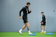 1 September 2020; Alan Browne during an activation session prior to Republic of Ireland training session at the Sport Ireland National Indoor Arena in Dublin. Photo by Stephen McCarthy/Sportsfile