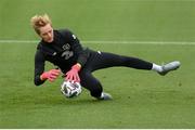 1 September 2020; Caoimhin Kelleher during a Republic of Ireland training session at FAI National Training Centre in Abbotstown, Dublin. Photo by Stephen McCarthy/Sportsfile