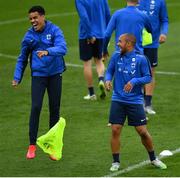 5 September 2020; Pyry Soiri, left, and Nikolai Alho during a Finland training session ahead of their UEFA Nations League B match against Republic of Ireland at the Aviva Stadium in Dublin. Photo by Ramsey Cardy/Sportsfile