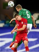 7 September 2020; Markus Henriksen of Norway in action against George Saville of Northern Ireland during the UEFA Nations League B match between Northern Ireland and Norway at the National Football Stadium at Windsor Park in Belfast. Photo by Stephen McCarthy/Sportsfile