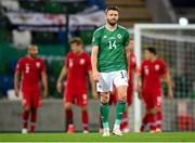 7 September 2020; Stuart Dallas of Northern Ireland after his side conceded a third goal during the UEFA Nations League B match between Northern Ireland and Norway at the National Football Stadium at Windsor Park in Belfast. Photo by Stephen McCarthy/Sportsfile