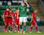 7 September 2020; Paddy McNair of Northern Ireland after his side conceded a third goal during the UEFA Nations League B match between Northern Ireland and Norway at the National Football Stadium at Windsor Park in Belfast. Photo by Stephen McCarthy/Sportsfile