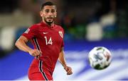 7 September 2020; Omar Elabdellaoui of Norway during the UEFA Nations League B match between Northern Ireland and Norway at the National Football Stadium at Windsor Park in Belfast. Photo by Stephen McCarthy/Sportsfile