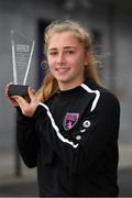 11 September 2020; Wexford Youths midfielder Ellen Molloy with her Barretstown / Women's National League Player of the Month award for August. Photo by Matt Browne/Sportsfile