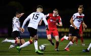 11 September 2020; Sean Quinn of Shelbourne and Dundalk players, from left, Sean Murray, Darragh Leahy and Greg Sloggett during the SSE Airtricity League Premier Division match between Dundalk and Shelbourne at Oriel Park in Dundalk, Louth. Photo by Ben McShane/Sportsfile