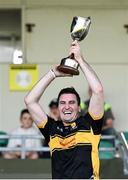 20 September 2020; Mike Milner of Dr Crokes lifts the cup following the Kerry County Intermediate Hurling Championship Final match between Dr Crokes and Tralee Parnell's at Austin Stack Park in Tralee, Kerry. Photo by David Fitzgerald/Sportsfile