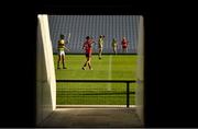 26 September 2020; Players use their hurls to shield their eyes from the sun during the Cork County Premier Senior Hurling Championship Semi-Final match between Blackrock and UCC at Páirc Ui Chaoimh in Cork. Photo by Eóin Noonan/Sportsfile