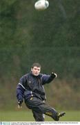 15 January 2004; Gordon D'Arcy in action during squad training. Leinster Squad Training, Old Belvedere Rugby Club, Donnybrook, Dublin. Picture credit; Matt Browne / SPORTSFILE *EDI*