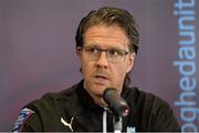 3 July 2013; Malmö manager Rikard Norling during a press conference ahead of their UEFA Europa League First Qualifying Round, First Leg, against Drogheda United on Thursday. Malmö Press Conference, Tallaght Stadium, Tallaght, Dublin. Picture credit: Barry Cregg / SPORTSFILE