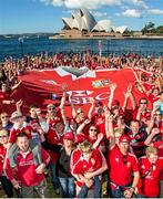 5 July 2013; British & Irish Lions supporters at Hickson Road Reserve Sydney ahead of their side's 3rd test match against Australia on Saturday. British & Irish Lions Tour 2013, Fans in Sydney. Hickson Road Reserve, Sydney, Australia. Picture credit: James Horan / Destination NSW / SPORTSFILE