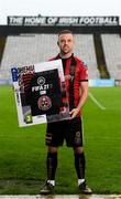 2 October 2020; SSE Airtricity League FIFA 21 Club Packs are back. Featuring the individual club crest of all 10 Premier Division teams, these exclusive sleeves will be available to download free from https://www.ea.com/games/fifa/fifa-21 when the game launches Friday, 9th October! Keith Ward of Bohemians at the launch in Dalymount Park, Dublin. Photo by Stephen McCarthy/Sportsfile