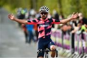 3 October 2020; Ben Healy of Trinity Racing crosses the line to win the 2020 Cycling Ireland Senior Men Road Race Championships in Knockaderry, Limerick. Photo by David Fitzgerald/Sportsfile