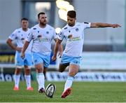 3 October 2020; Adam Hastings of Glasgow Warriors kicks a penalty during the Guinness PRO14 match between Connacht and Glasgow Warriors at The Sportsground in Galway. Photo by Ramsey Cardy/Sportsfile