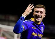 3 October 2020; Danny Grant of Bohemians celebrates after scoring his, and his side's, third goal during the SSE Airtricity League Premier Division match between Shelbourne and Bohemians at Tolka Park in Dublin. Photo by Stephen McCarthy/Sportsfile