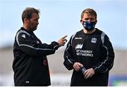 3 October 2020; Glasgow Warriors assistant coach Kenny Murray, left, and attack coach Jonny Bell ahead of the Guinness PRO14 match between Connacht and Glasgow Warriors at The Sportsground in Galway. Photo by Ramsey Cardy/Sportsfile