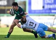 3 October 2020; Alex Wootton of Connacht is tackled by Nick Grigg of Glasgow Warriors during the Guinness PRO14 match between Connacht and Glasgow Warriors at The Sportsground in Galway. Photo by Ramsey Cardy/Sportsfile