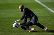 10 October 2020; Darren Randolph during a Republic of Ireland training session at the FAI National Training Centre in Abbotstown, Dublin. Photo by Stephen McCarthy/Sportsfile