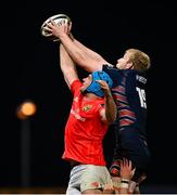 10 October 2020; Tadhg Beirne of Munster in action against Andrew Davidson of Edinburgh during the Guinness PRO14 match between Munster and Edinburgh at Thomond Park in Limerick. Photo by Ramsey Cardy/Sportsfile