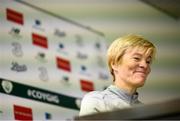 18 October 2020; Head coach Vera Pauw during a virtual Republic of Ireland press conference at her team's training base in Duisburg, Germany. Photo by Stephen McCarthy/Sportsfile