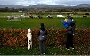 23 October 2020; Spectators watch on from outside the course during the Irish Stallion Farms EBF Maiden Hurdle at Sligo Racecourse in Sligo. Photo by David Fitzgerald/Sportsfile