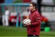 1 November 2020; Munster Head Coach Johann van Graan ahead of the Guinness PRO14 match between Dragons and Munster at Rodney Parade in Newport, Wales. Photo by Chris Fairweather/Sportsfile