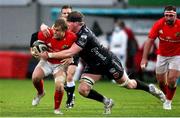 1 November 2020; Craig Casey of Munster is tackled by Matthew Screech of Dragons during the Guinness PRO14 match between Dragons and Munster at Rodney Parade in Newport, Wales. Photo by Chris Fairweather/Sportsfile