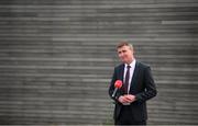 5 November 2020; Manager Stephen Kenny speaks to media following his Republic of Ireland squad announcement at FAI Headquarters in Abbotstown, Dublin. Photo by Stephen McCarthy/Sportsfile