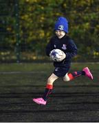 16 November 2020; Zoe Ryan during a Leinster Rugby Give it a Try Girls Rugby Training Session at Coolmine RFC in Coolmine, Dublin. Photo by Piaras Ó Mídheach/Sportsfile
