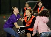 16 November 2020; Action from a Leinster Rugby Give it a Try Girls Rugby Training Session at Coolmine RFC in Coolmine, Dublin. Photo by Piaras Ó Mídheach/Sportsfile