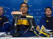 29 January 2004; Coach Gary Ella pictured during the press conference after squad training. Leinster squad training, Old Belvedere, Anglesea Road, Dublin. Picture credit; Matt Browne / SPORTSFILE *EDI*