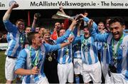 7 July 2013; AUL players celebrate with the cup after victory over Inishowen League. Oscar Traynor Cup Final, AUL v Inishowen League, Tolka Park, Dublin. Picture credit: Ray Lohan / SPORTSFILE