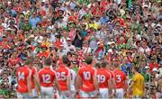 7 July 2013; Cork supporters cheer on their team during the pre-match parade. Munster GAA Football Senior Championship Final, Kerry v Cork, Fitzgerald Stadium, Killarney, Co. Kerry. Picture credit: Barry Cregg / SPORTSFILE