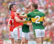 7 July 2013; Marc Ó Sé, Kerry, has altercation with Donncha O'Connor, Cork, during the game. Munster GAA Football Senior Championship Final, Kerry v Cork, Fitzgerald Stadium, Killarney, Co. Kerry. Picture credit: Barry Cregg / SPORTSFILE